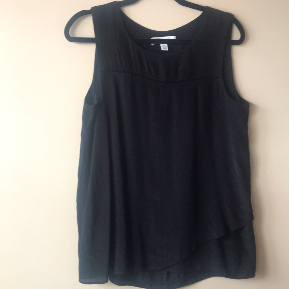 Black sleeveless top
